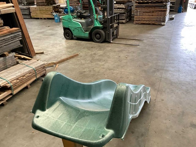 Kunststof glijbaan - groen - 290 cm - afbeelding 3 van  4