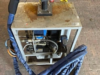 Kunststof handlasextruder, wegener, real 10r, blauw/grijs, 2013, extrusie lasapparaat met unit en slangen