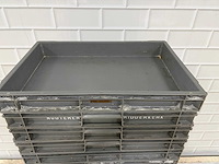 Kunststof krat op trolley (22x) - afbeelding 3 van  3