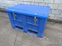 Kunststof palletbak met deksel - afbeelding 1 van  3