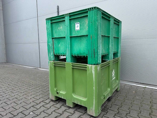 Kunststof palletbox 1200x1000x760 mm (2x) - afbeelding 1 van  4
