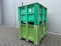 Kunststof palletbox 1200x1000x760 mm (2x) - afbeelding 1 van  4