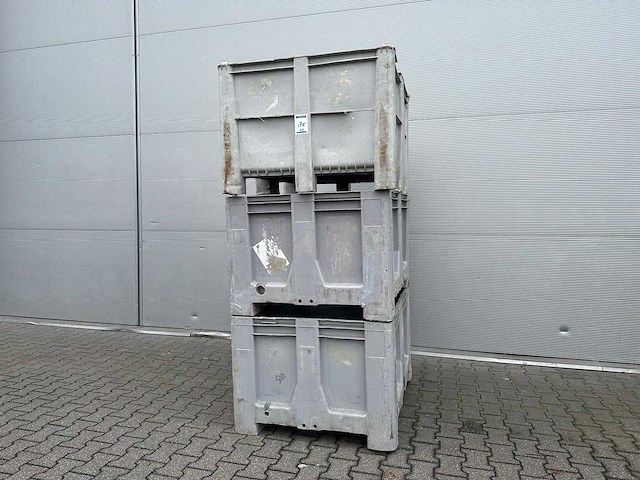 Kunststof palletbox 1200x1000x760 mm (3x) - afbeelding 2 van  3