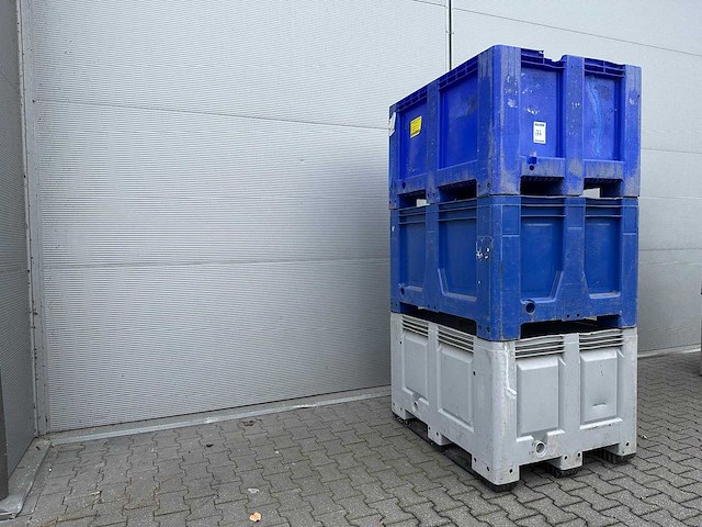 Kunststof palletbox 1200x1000x760 mm (3x) - afbeelding 2 van  3