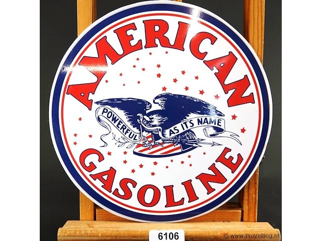 Kunststof reclamebord american gasoline - afbeelding 1 van  4