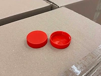 Kunststof schroefdoppen rood (30000x)
