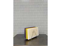 Kunststof snijplank met rvs rek (6x) - afbeelding 3 van  3