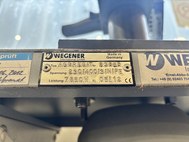 Kunststof stuiklasmachine, wegener, aggregat, 2012 - afbeelding 2 van  10