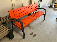 Kunststof tuinbank (3x) - afbeelding 4 van  5