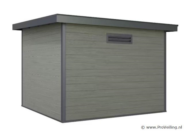 Kunststof tuinhuis 320 x 320 x 232 cm - graniet - afbeelding 4 van  4