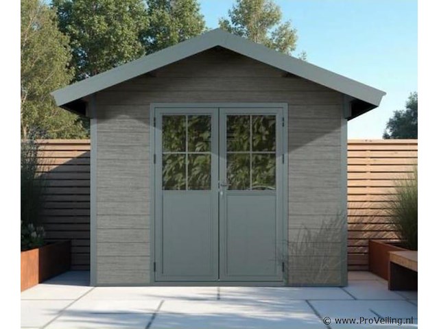 Kunststof tuinhuis 336 x 320 x 268 cm - graniet - afbeelding 3 van  5