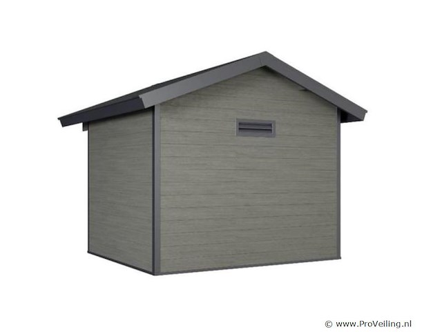 Kunststof tuinhuis 336 x 320 x 268 cm - graniet - afbeelding 4 van  5