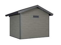 Kunststof tuinhuis 336 x 320 x 268 cm - graniet - afbeelding 4 van  5