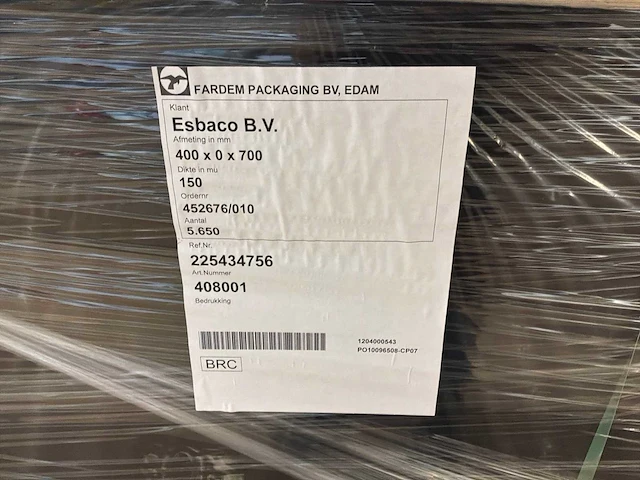 Kunststof zak (400 x 700 mm) (15000x) - afbeelding 3 van  3