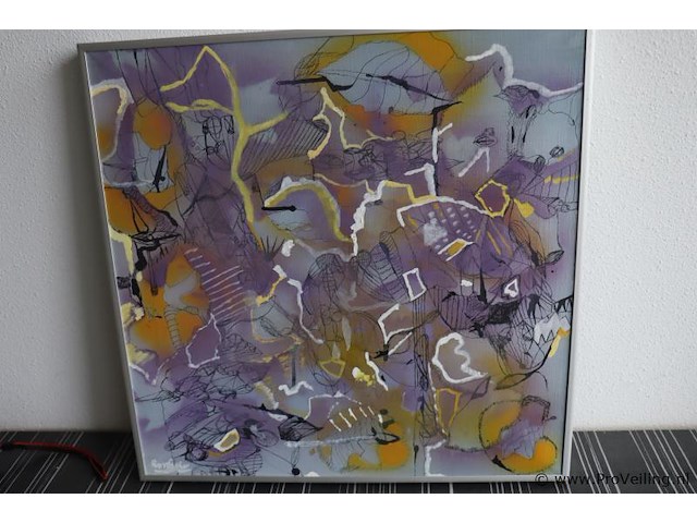 Kunstuitleen maassluis olieverfdoek "zomer" in lijst - 2 stuks - afbeelding 2 van  9