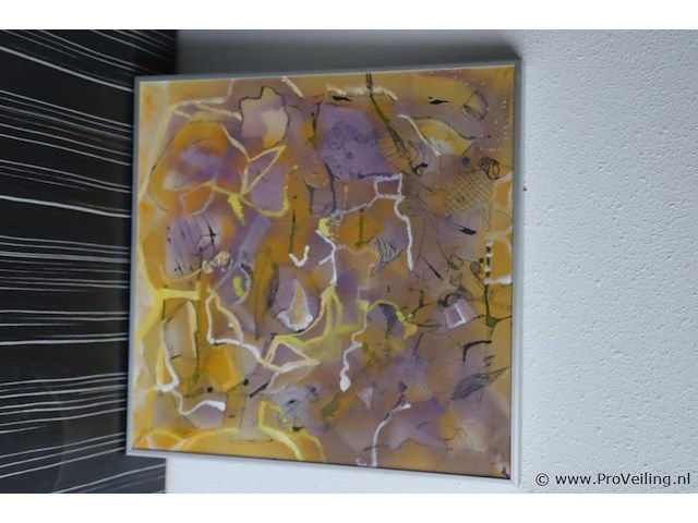 Kunstuitleen maassluis olieverfdoek "zomer" in lijst - 2 stuks - afbeelding 6 van  9