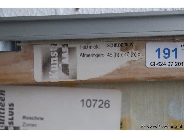 Kunstuitleen maassluis olieverfdoek "zomer" in lijst - 2 stuks - afbeelding 8 van  9