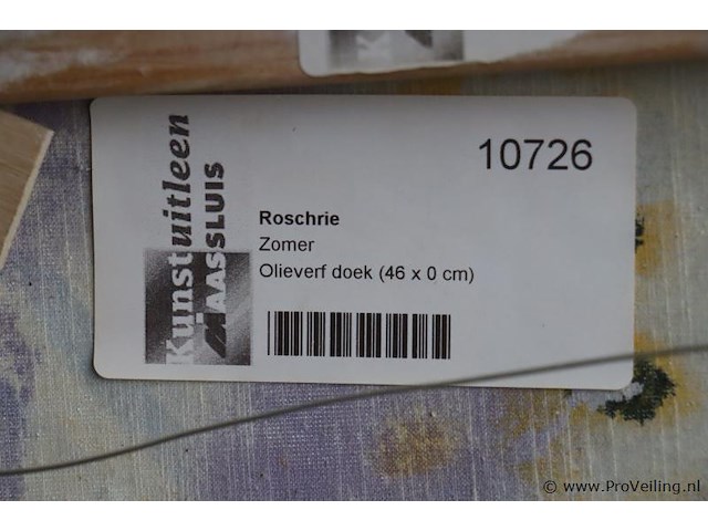 Kunstuitleen maassluis olieverfdoek "zomer" in lijst - 2 stuks - afbeelding 9 van  9