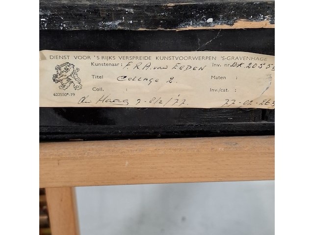 Kunstwerk, f. van eeden, collage - afbeelding 15 van  16