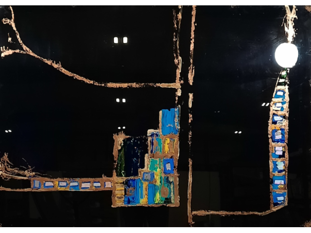 Kunstwerk, gemengde techniek, maya wildevuur, compositie - afbeelding 1 van  8