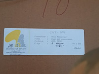 Kunstwerk, gemengde techniek, maya wildevuur, dame met pauwenveer, 1991 - afbeelding 8 van  8