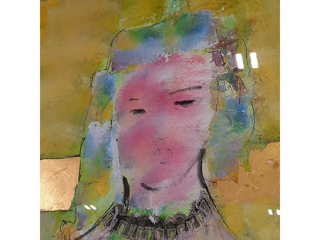 Kunstwerk, gemengde techniek, maya wildevuur, europese vrouwen, 1990 - afbeelding 5 van  8