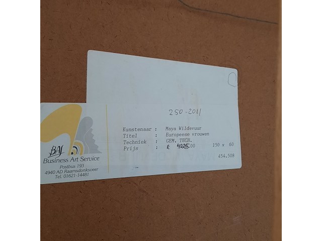 Kunstwerk, gemengde techniek, maya wildevuur, europese vrouwen, 1990 - afbeelding 8 van  8