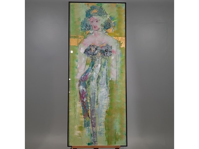 Kunstwerk, gemengde techniek, maya wildevuur, europese vrouwen, 1990 - afbeelding 2 van  8