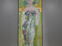 Kunstwerk, gemengde techniek, maya wildevuur, europese vrouwen, 1990 - afbeelding 2 van  8