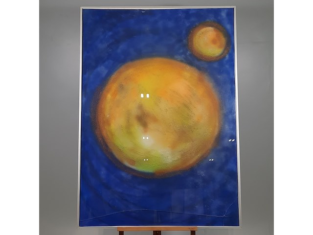 Kunstwerk, gemengde techniek, maya wildevuur, het heelal - afbeelding 2 van  7