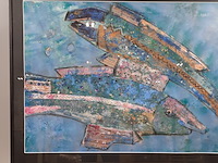 Kunstwerk, gemengde techniek, maya wildevuur, vis, 1990 - afbeelding 3 van  8