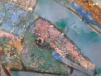 Kunstwerk, gemengde techniek, maya wildevuur, vis, 1990 - afbeelding 5 van  8