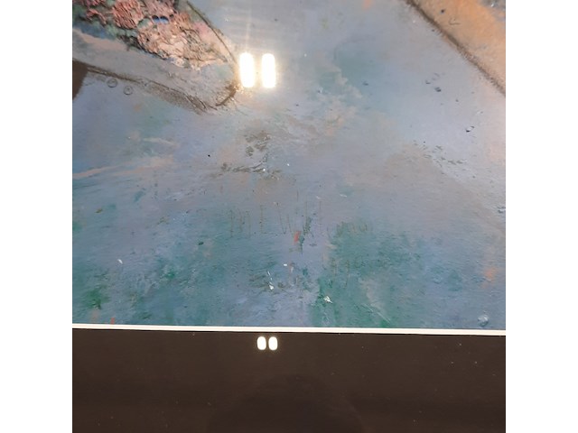 Kunstwerk, gemengde techniek, maya wildevuur, vis, 1990 - afbeelding 6 van  8