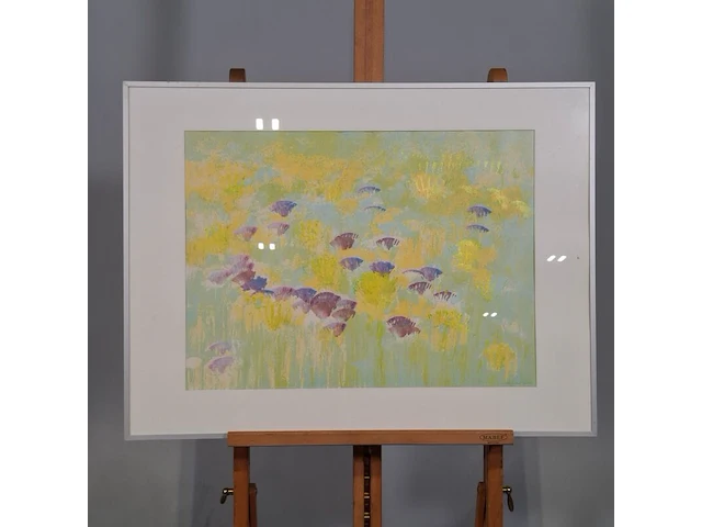 Kunstwerk in lijst, maya wildevuur, bloemenvelden - afbeelding 2 van  9