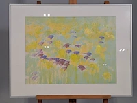 Kunstwerk in lijst, maya wildevuur, bloemenvelden - afbeelding 2 van  9