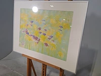 Kunstwerk in lijst, maya wildevuur, bloemenvelden - afbeelding 4 van  9