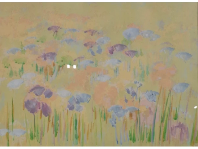 Kunstwerk in lijst, maya wildevuur, bloemenvelden - afbeelding 1 van  8