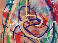 Kunstwerk in lijst, maya wildevuur, compositie