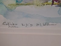 Kunstwerk in lijst, maya wildevuur, gottskar zweden, 1991 - afbeelding 3 van  9