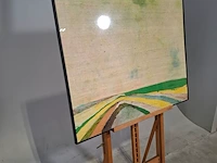Kunstwerk in lijst, maya wildevuur, landschap, 1987 - afbeelding 3 van  8