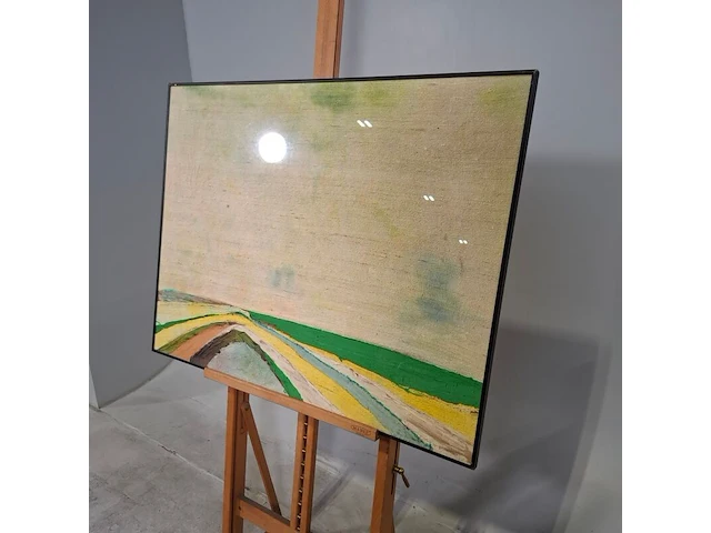 Kunstwerk in lijst, maya wildevuur, landschap, 1987 - afbeelding 4 van  8