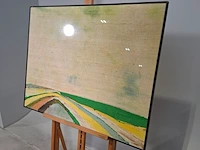 Kunstwerk in lijst, maya wildevuur, landschap, 1987 - afbeelding 4 van  8