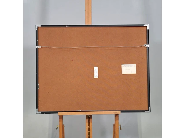 Kunstwerk in lijst, maya wildevuur, landschap, 1987 - afbeelding 7 van  8