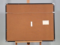 Kunstwerk in lijst, maya wildevuur, landschap, 1987 - afbeelding 7 van  8