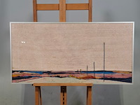 Kunstwerk in lijst, maya wildevuur, strand, zijde - afbeelding 1 van  6