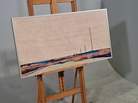Kunstwerk in lijst, maya wildevuur, strand, zijde - afbeelding 2 van  6