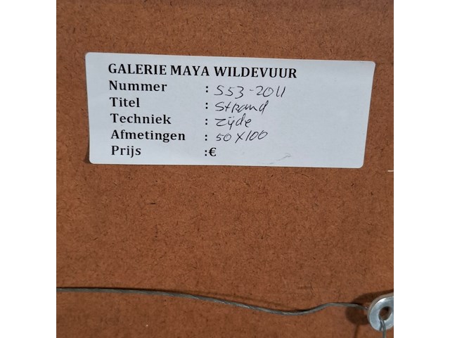 Kunstwerk in lijst, maya wildevuur, strand, zijde - afbeelding 6 van  6