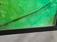 Kunstwerk in lijst, maya wildevuur, vlinder, 1990 - afbeelding 3 van  9