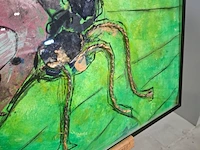 Kunstwerk in lijst, maya wildevuur, vlinder, 1990 - afbeelding 7 van  9