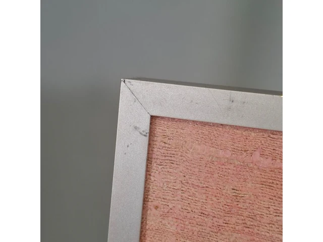 Kunstwerk in lijst, zijde, maya wildevuur, compositie, 1987 - afbeelding 4 van  9